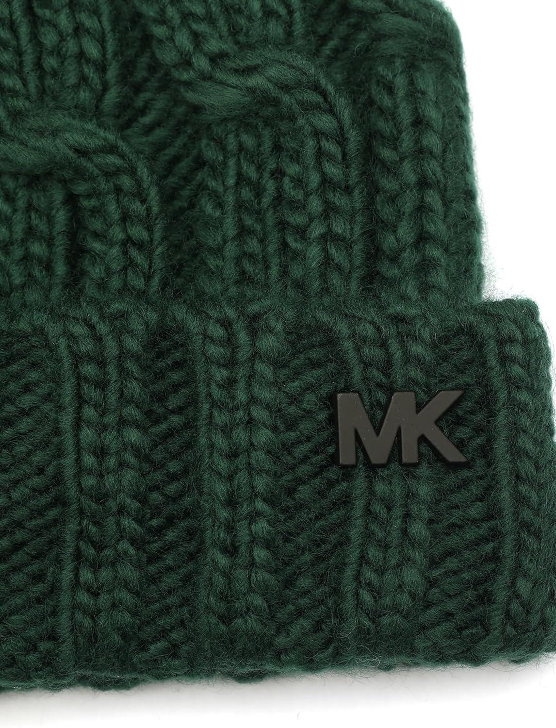 imageMichael Kors Mens V Cable Watch Cap Comfortable ampamp Warm Beanie ampamp Accessory Hat for Cold WeatherDark Emerald