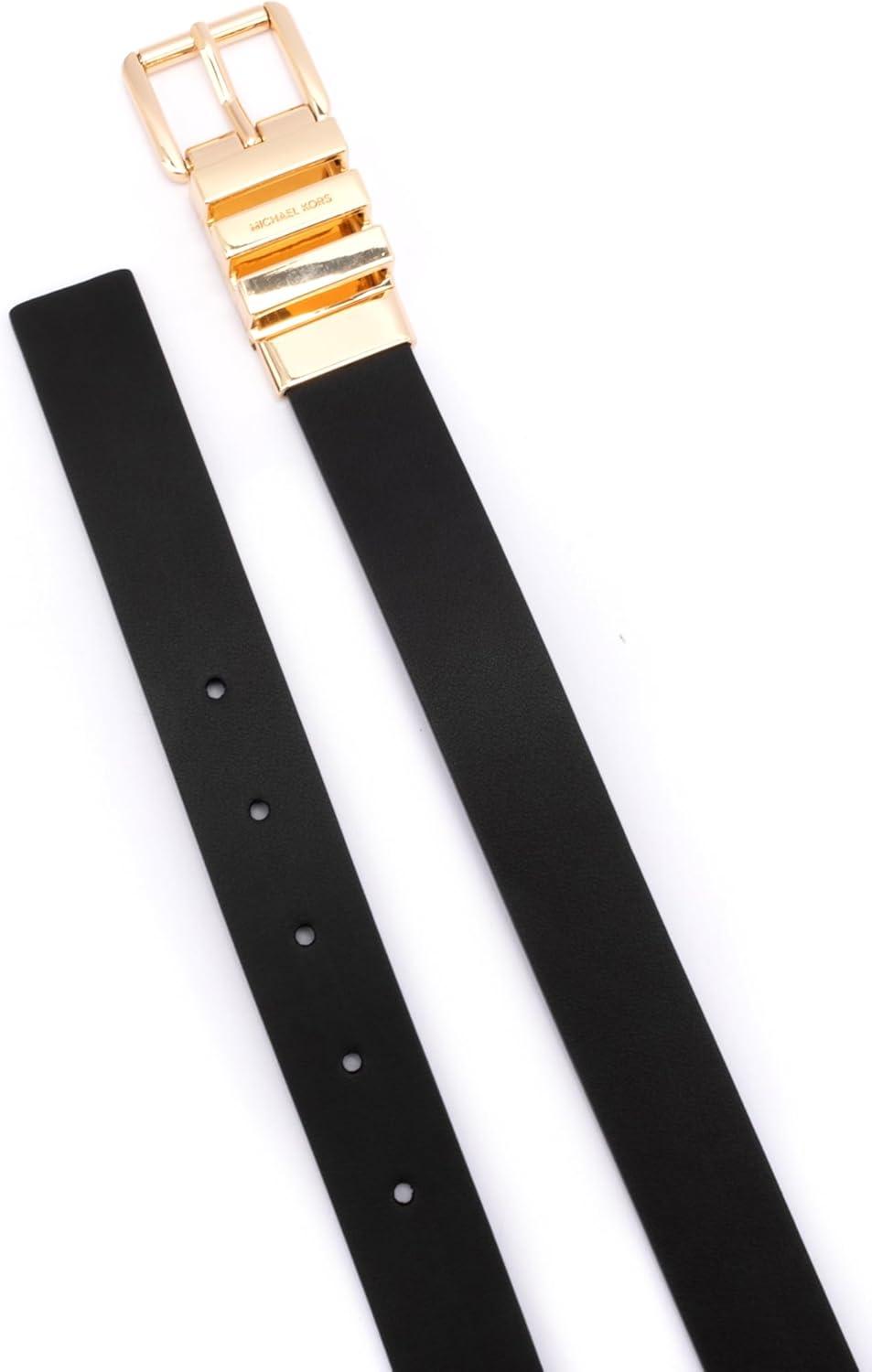 imageMichael Kors Womens 1 Inch Reversible Belt Stylish Fashion Accessory for Everyday WearBlackGold