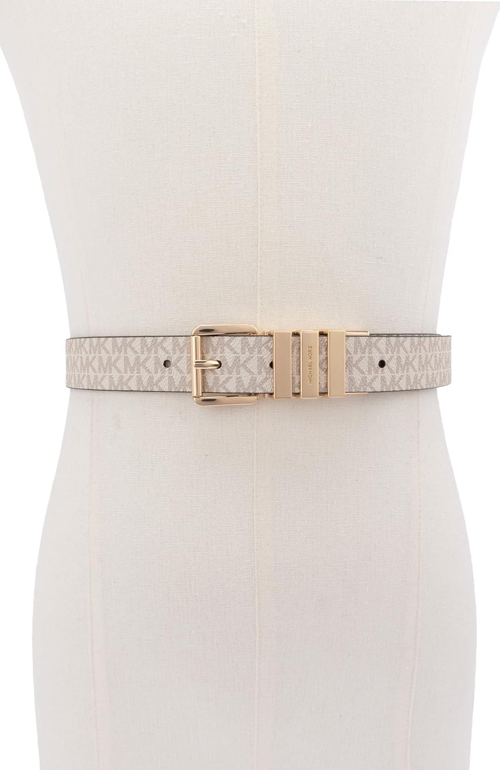 imageMichael Kors Womens 1 Inch Reversible Belt Stylish Fashion Accessory for Everyday WearLt Sand