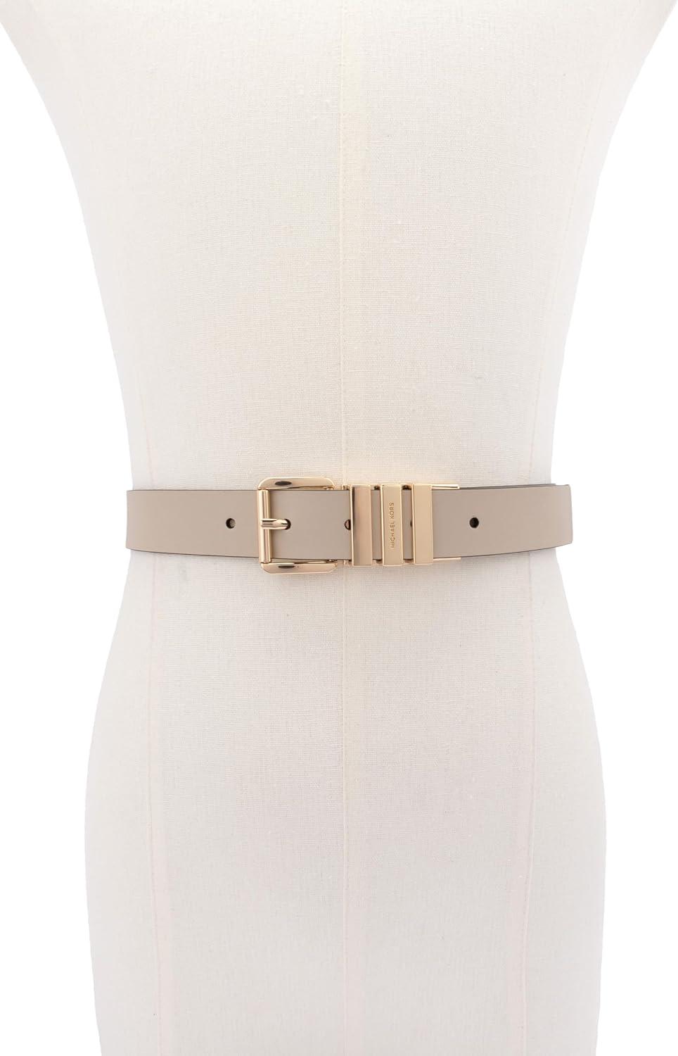 imageMichael Kors Womens 1 Inch Reversible Belt Stylish Fashion Accessory for Everyday WearLt Sand