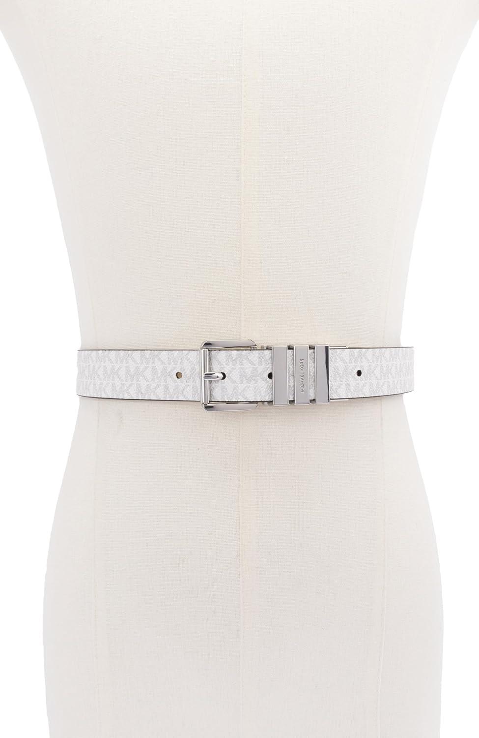 imageMichael Kors Womens 1 Inch Reversible Belt Stylish Fashion Accessory for Everyday WearOptic White