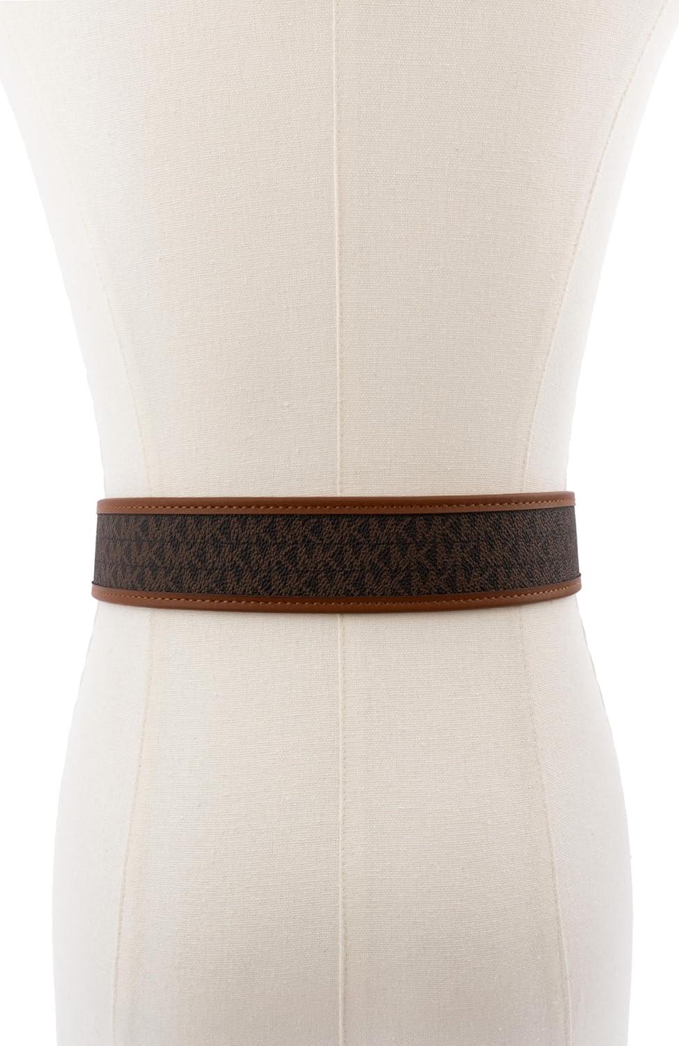 imageMichael Kors Womens 175 Inch Logo Belt with Grommets Stylish Fashion Accessory for Everyday WearBrown