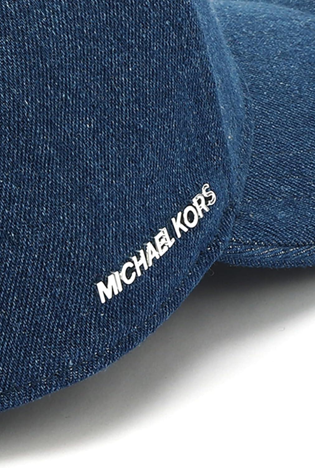 imageMichael Kors Womens Distressed Denim Baseball Cap Stylish Hat ampamp Fashion AccessoryMedium Blue