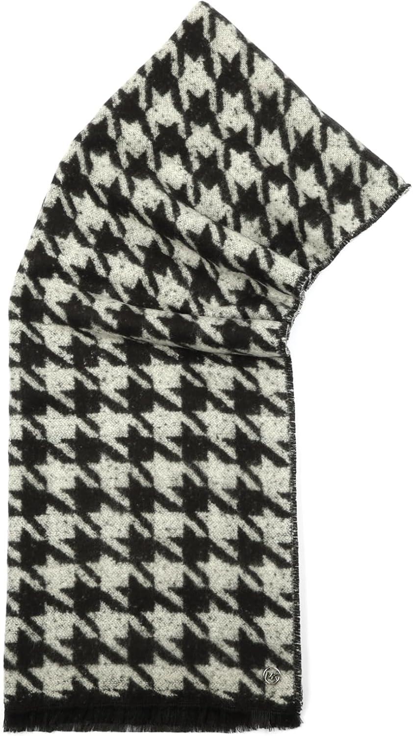 imageMichael Kors Womens Houndstooth Wrap Stylish Fashion Accessory Scarf for Cold Weather