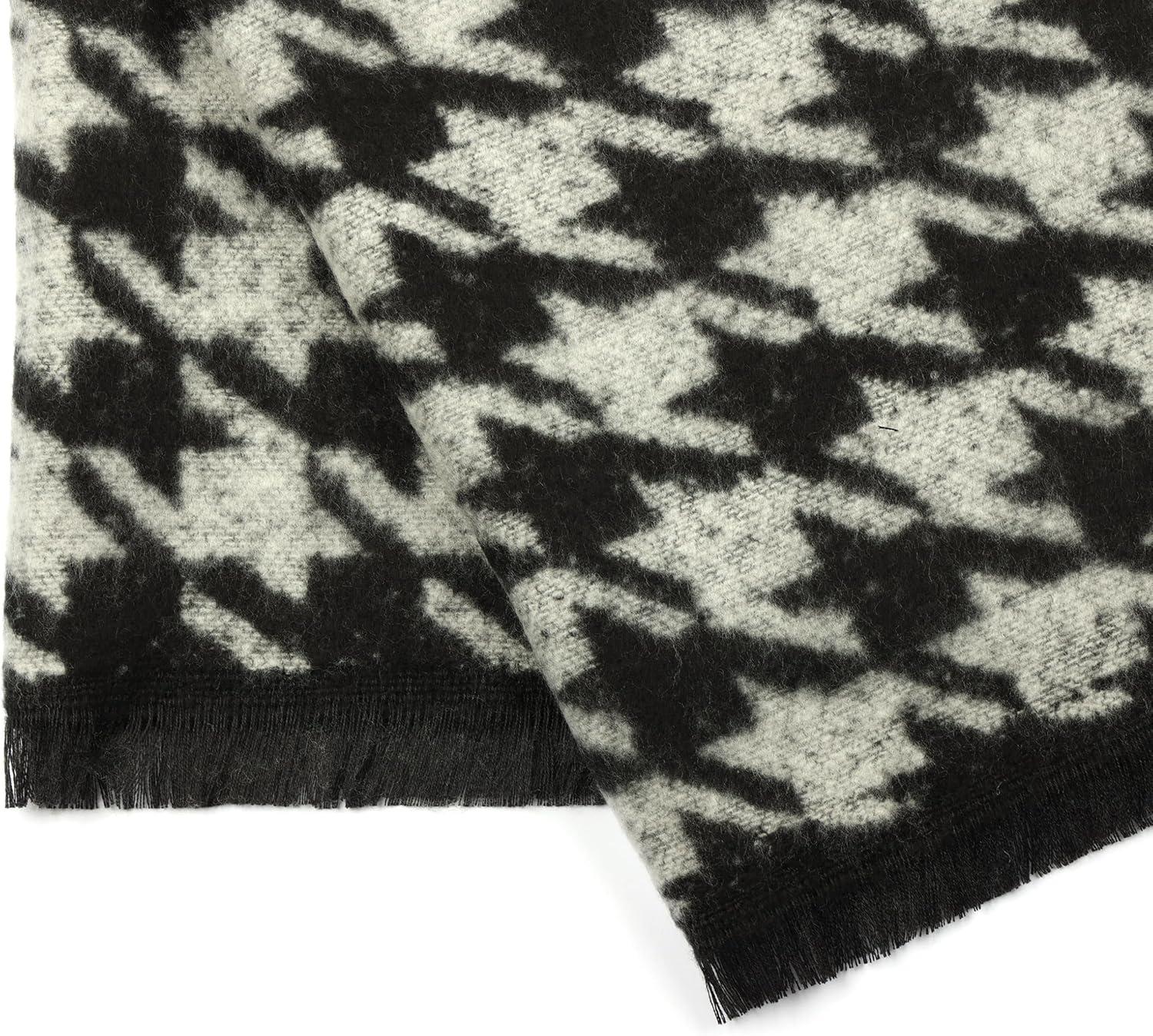 imageMichael Kors Womens Houndstooth Wrap Stylish Fashion Accessory Scarf for Cold Weather