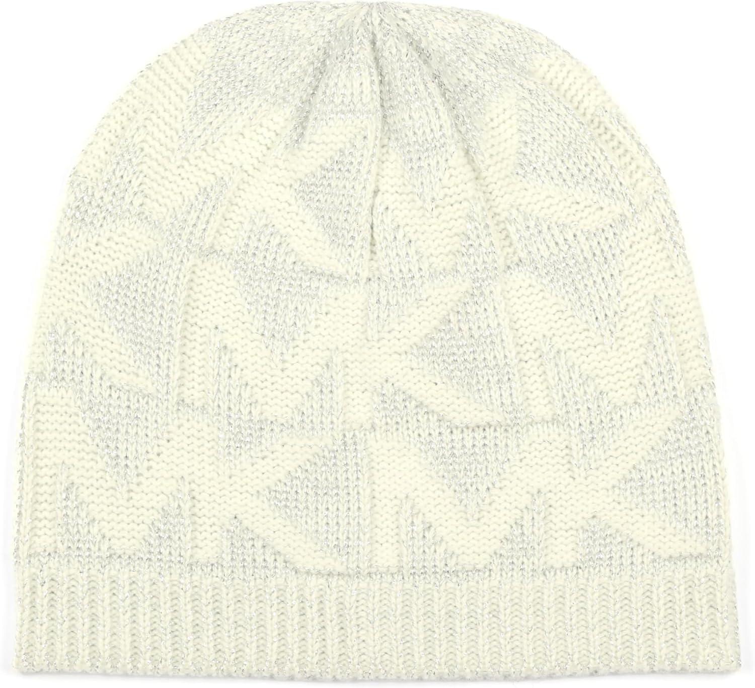 imageMichael Kors Womens Metallic Beanie ampamp Scarf Set Stylish ampamp Warm Fashion Accessories for Cold WeatherCream