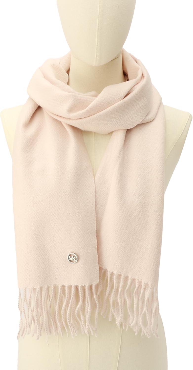 imageMichael Kors Womens Metallic Herringbone Wrap Stylish Fashion AccessorySoft Pink Metallic