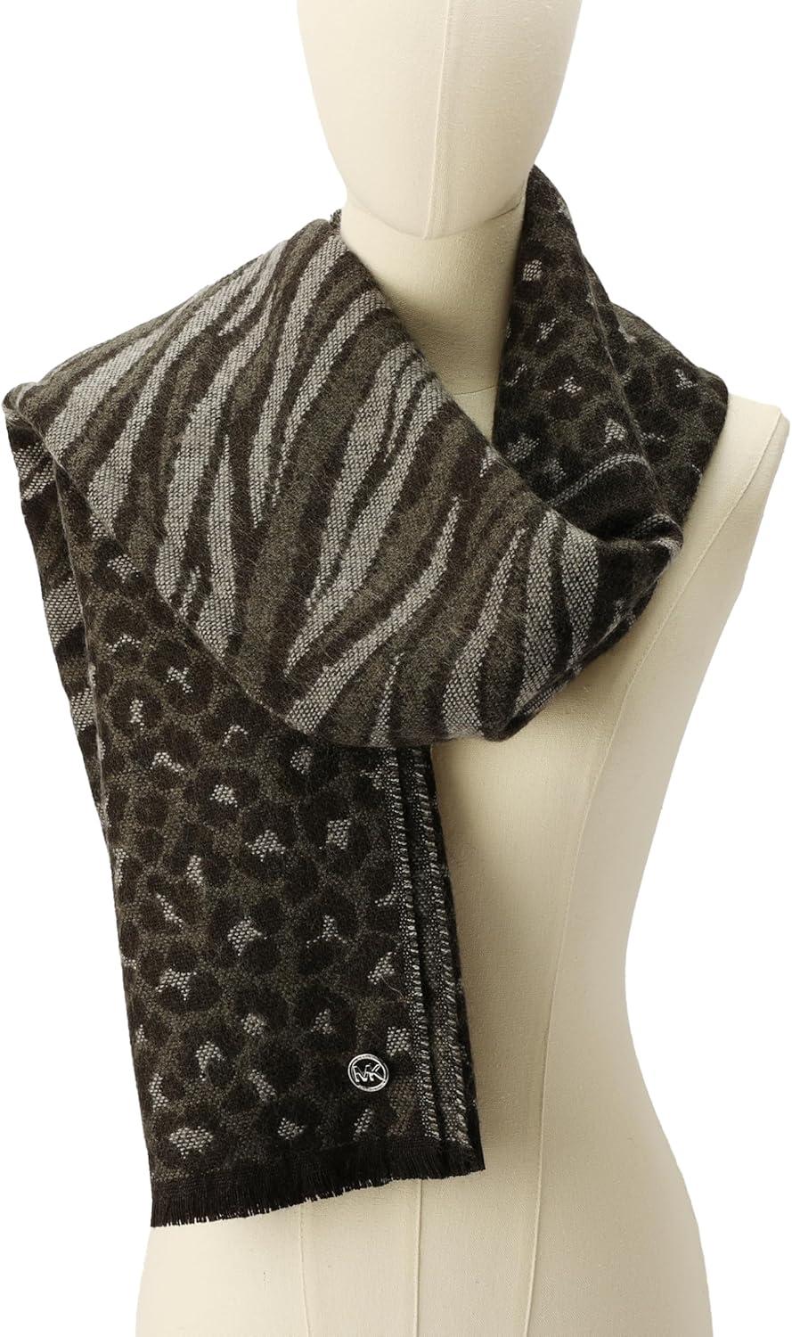imageMichael Kors Womens Mixed Animal Wrap Stylish Fashion Accessory Scarf for ColdBlack Multi