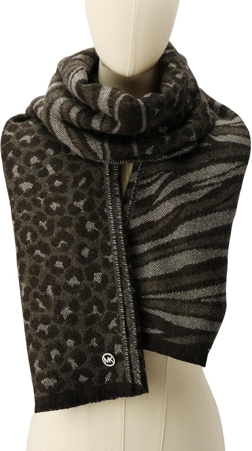 imageMichael Kors Womens Mixed Animal Wrap Stylish Fashion Accessory Scarf for ColdBlack Multi