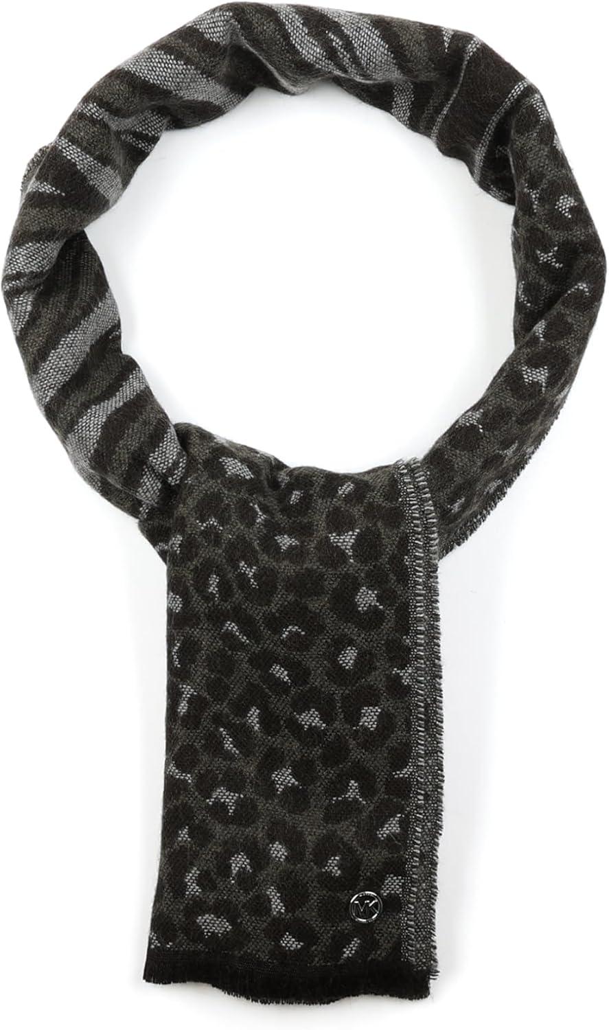 imageMichael Kors Womens Mixed Animal Wrap Stylish Fashion Accessory Scarf for ColdBlack Multi
