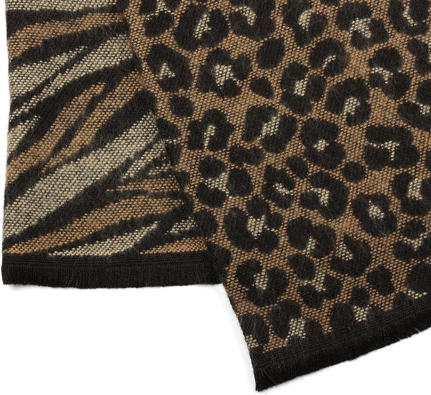 imageMichael Kors Womens Mixed Animal Wrap Stylish Fashion Accessory Scarf for ColdDark Camel Multi