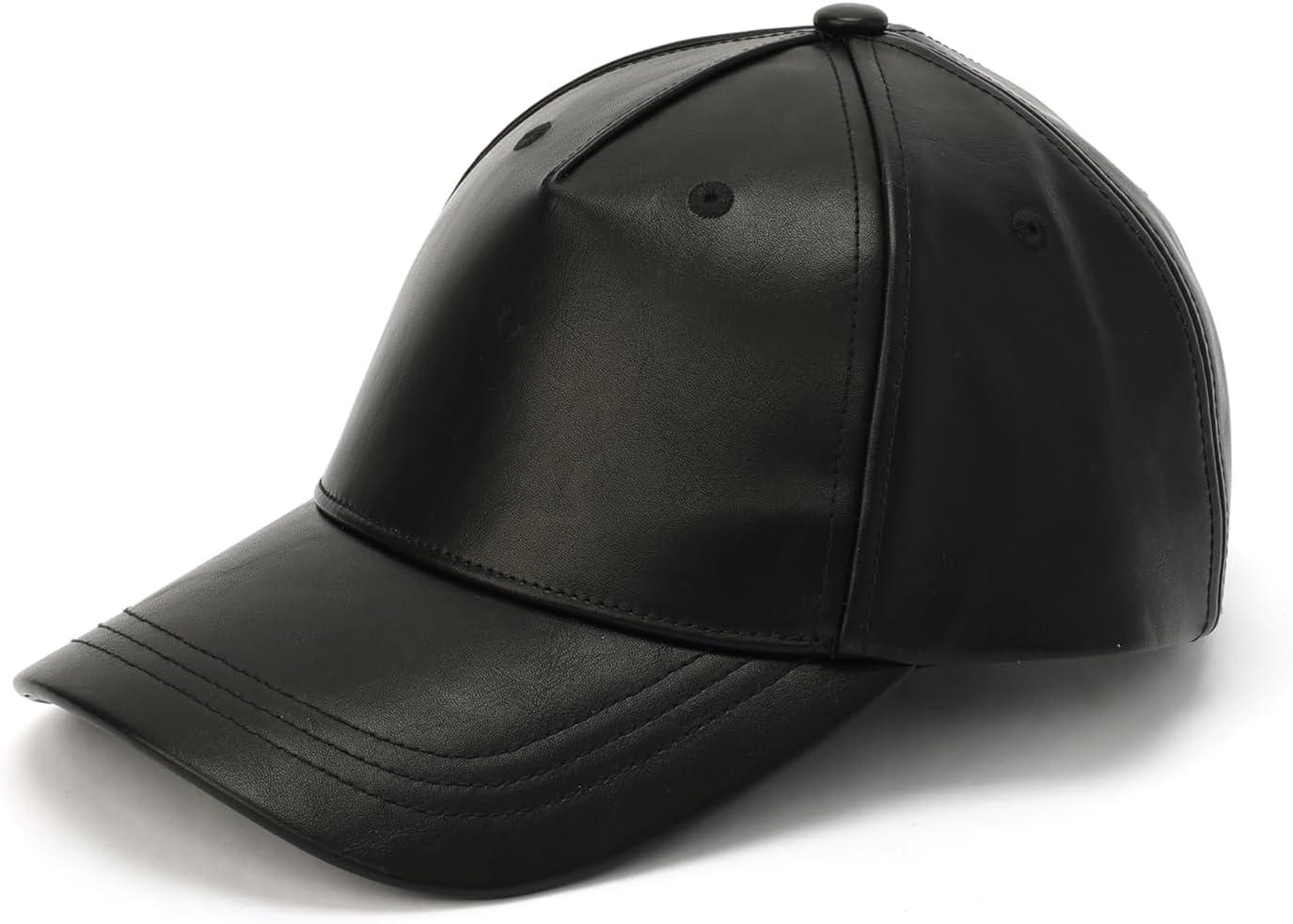 imageMichael Kors Womens Neoprene ampamp Leather Baseball Cap Stylish Hat ampamp Fashion AccessoryBlack