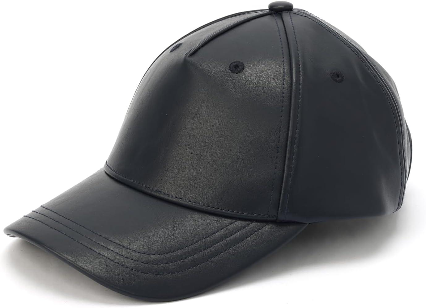 imageMichael Kors Womens Neoprene ampamp Leather Baseball Cap Stylish Hat ampamp Fashion AccessoryNavy