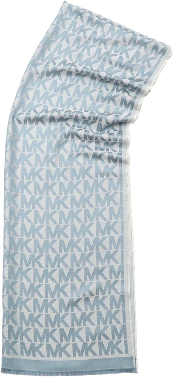 imageMichael Kors womens Mk Charm Colorblocked Lws Scarf Stylish Fashion Accessory for Cold WeatherChambray