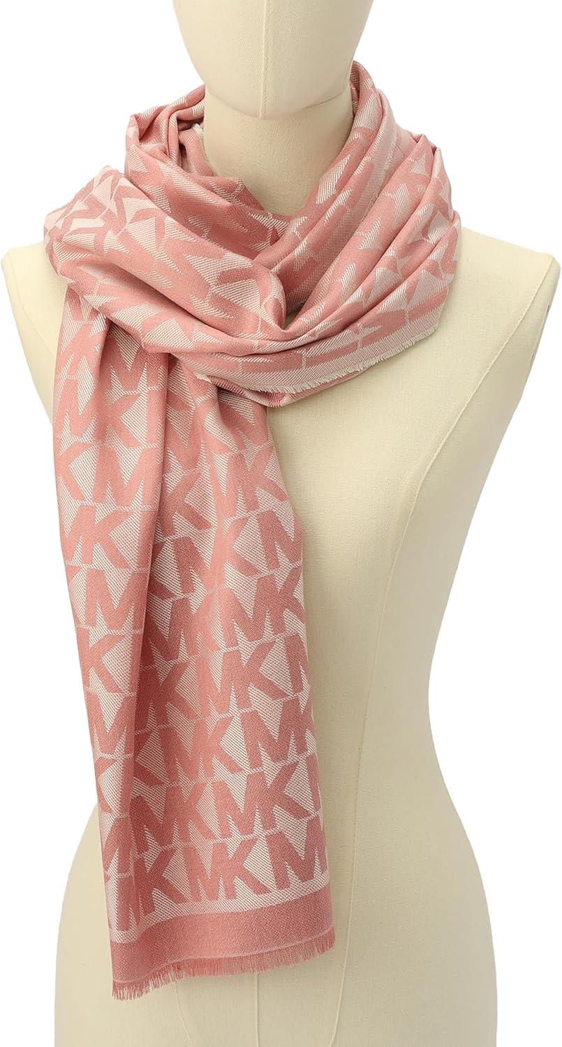 imageMichael Kors womens Mk Charm Colorblocked Lws Scarf Stylish Fashion Accessory for Cold WeatherDusty Rose