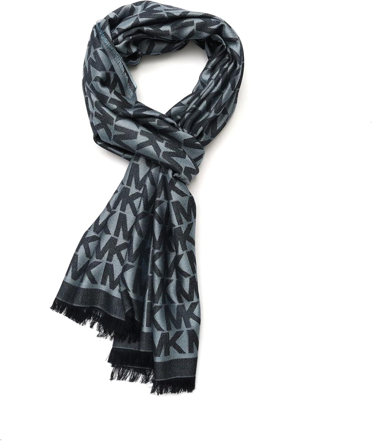 imageMichael Kors womens Mk Charm Colorblocked Lws Scarf Stylish Fashion Accessory for Cold WeatherMidnight