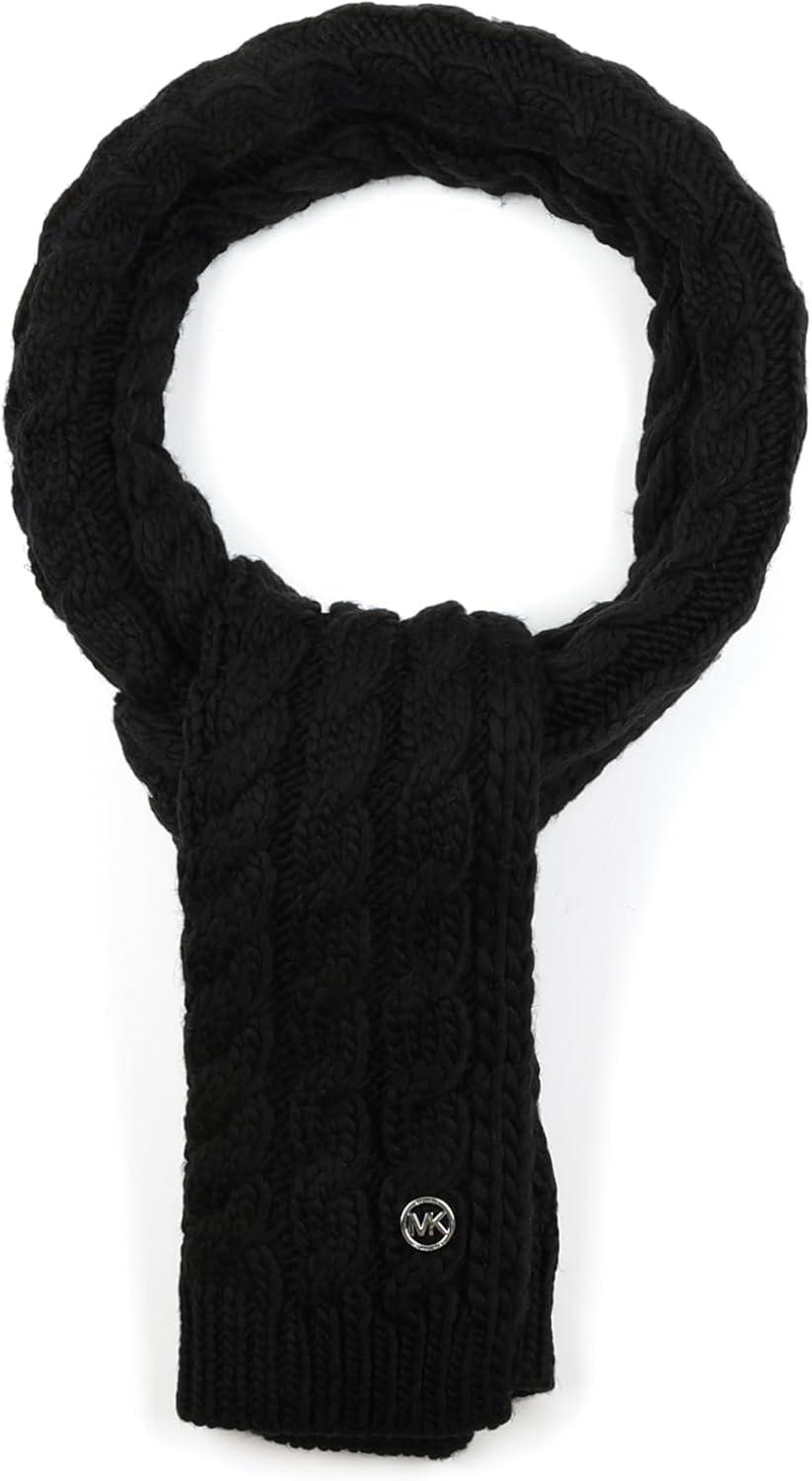 imageMichael Kors womens Moving Cables Scarf Stylish Fashion Accessory Ideal for Cold WeatherBlack