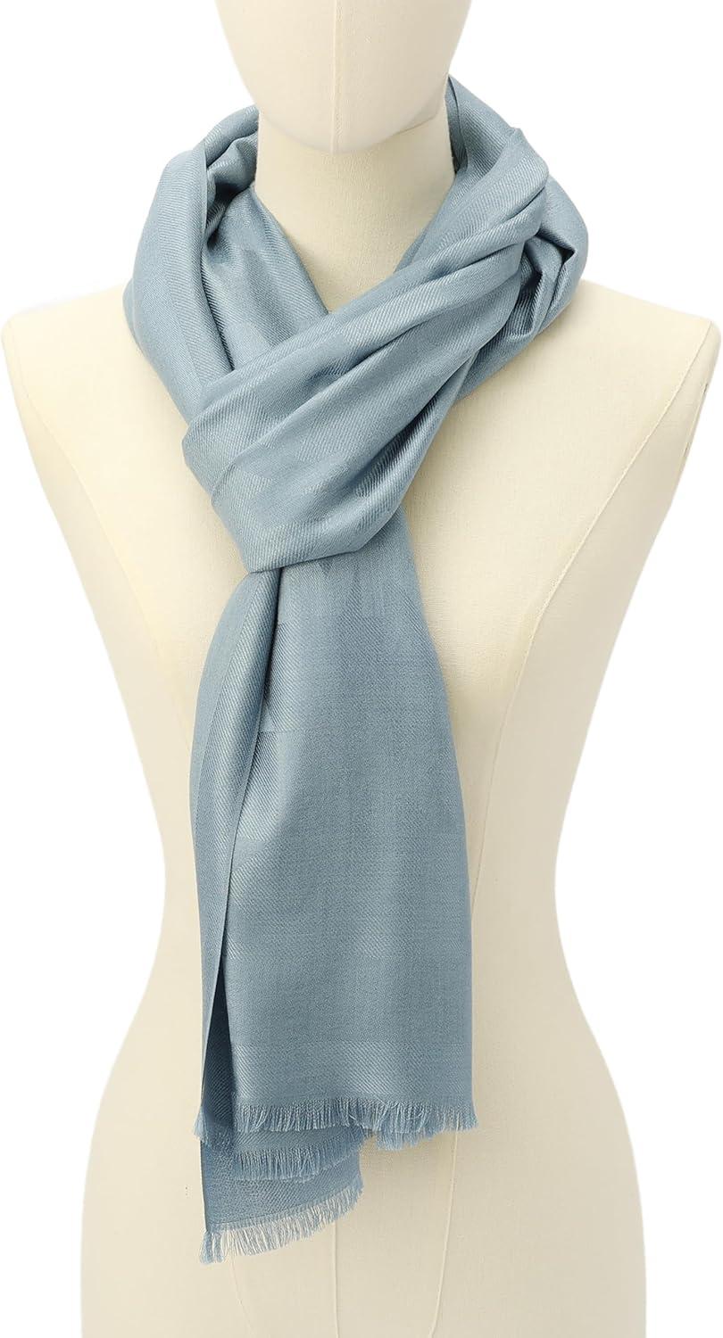 imageMichael Kors womens Stacked Full Scale Scarf Soft ampamp Stylish Fashion Accessory for Cold WeatherChambray