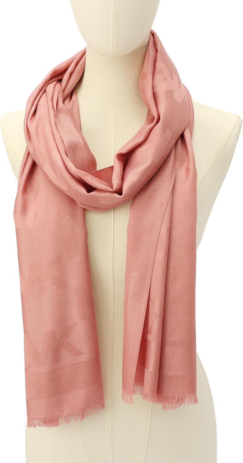 imageMichael Kors womens Stacked Full Scale Scarf Soft ampamp Stylish Fashion Accessory for Cold WeatherDusty Rose