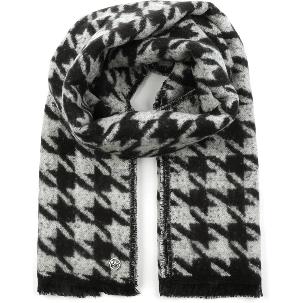 imageMichael Kors Womens Houndstooth Wrap Stylish Fashion Accessory Scarf for Cold Weather