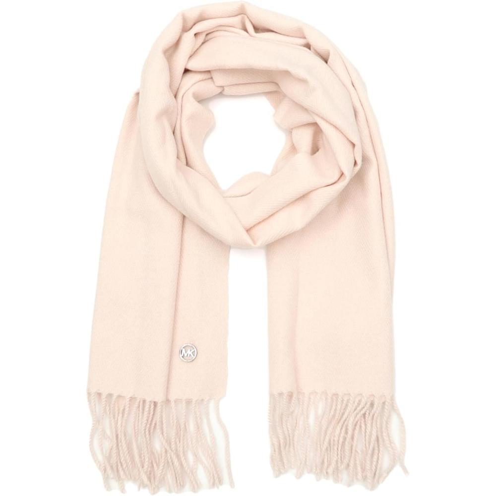 imageMichael Kors Womens Metallic Herringbone Wrap Stylish Fashion AccessorySoft Pink Metallic