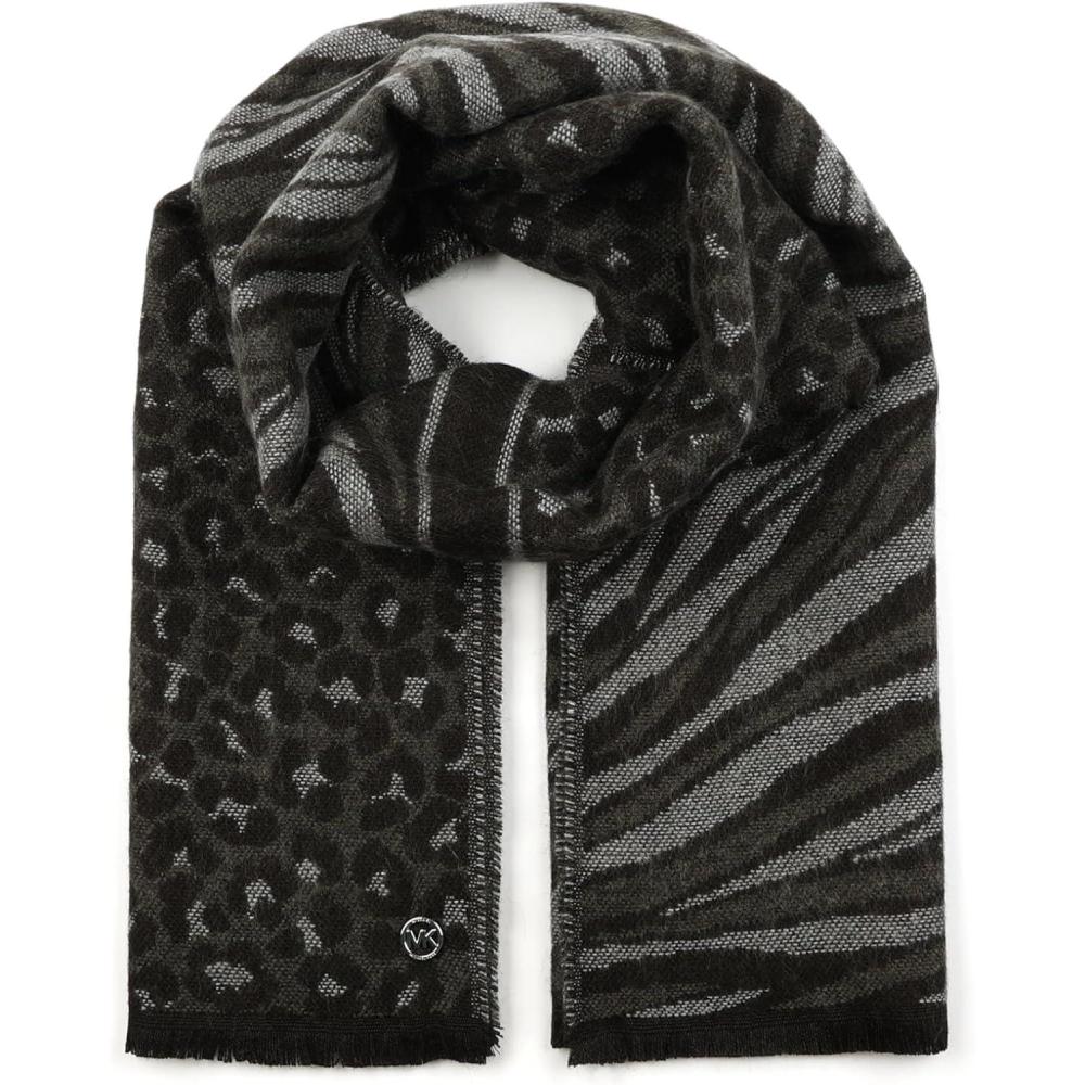 imageMichael Kors Womens Mixed Animal Wrap Stylish Fashion Accessory Scarf for ColdBlack Multi