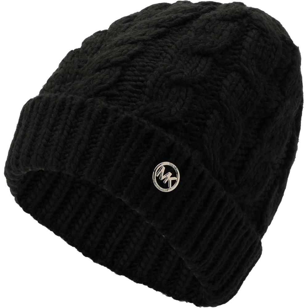 imageMichael Kors Womens Moving Cables Beanie Stylish Hat ampamp Fashion Accessory Cap for WomenBlack