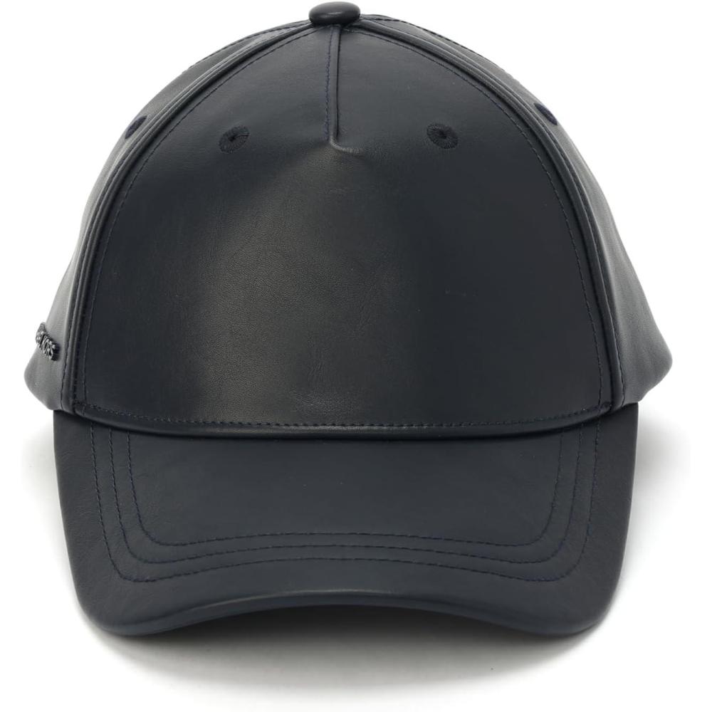 imageMichael Kors Womens Neoprene ampamp Leather Baseball Cap Stylish Hat ampamp Fashion AccessoryNavy