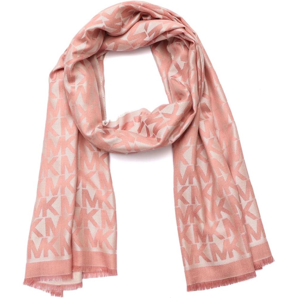 imageMichael Kors womens Mk Charm Colorblocked Lws Scarf Stylish Fashion Accessory for Cold WeatherDusty Rose