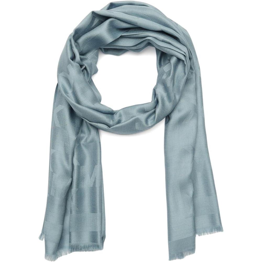 imageMichael Kors womens Stacked Full Scale Scarf Soft ampamp Stylish Fashion Accessory for Cold WeatherChambray