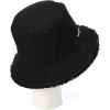 imageMichael Kors Womens Distressed Denim Bucket Hat Stylish Cap ampamp Fashion Accessory Black
