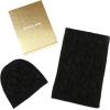 imageMichael Kors Womens Metallic Beanie ampamp Scarf Set Stylish ampamp Warm Fashion Accessories for Cold WeatherBlack