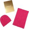 imageMichael Kors Womens Metallic Beanie ampamp Scarf Set Stylish ampamp Warm Fashion Accessories for Cold WeatherDeep Fuchsia
