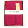 imageMichael Kors Womens Metallic Beanie ampamp Scarf Set Stylish ampamp Warm Fashion Accessories for Cold WeatherDeep Fuchsia