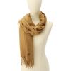 imageMichael Kors Womens Metallic Herringbone Wrap Stylish Fashion AccessoryDark Camel Gold Me