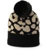 imageMichael Kors Womens Metallic Leopard Cuff Hat Stylish Beanie ampamp Fashion Accessory CapBlack Gold Metallic