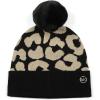 imageMichael Kors Womens Metallic Leopard Cuff Hat Stylish Beanie ampamp Fashion Accessory CapBlack Gold Metallic