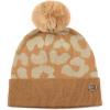 imageMichael Kors Womens Metallic Leopard Cuff Hat Stylish Beanie ampamp Fashion Accessory CapDark Camel Gold Me