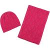 imageMichael Kors Womens Metallic Beanie ampamp Scarf Set Stylish ampamp Warm Fashion Accessories for Cold WeatherDeep Fuchsia