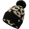 imageMichael Kors Womens Metallic Leopard Cuff Hat Stylish Beanie ampamp Fashion Accessory CapBlack Gold Metallic