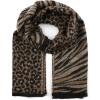 imageMichael Kors Womens Mixed Animal Wrap Stylish Fashion Accessory Scarf for ColdDark Camel Multi