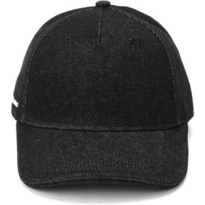 imageMichael Kors Womens Distressed Denim Baseball Cap Stylish Hat ampamp Fashion AccessoryBlack