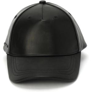 imageMichael Kors Womens Neoprene ampamp Leather Baseball Cap Stylish Hat ampamp Fashion AccessoryBlack