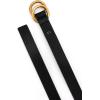 imageMichael Kors Womens 1 Inch Double Ring Leather Belt Fashion Accessory for Everyday WearBlackAntique Gold