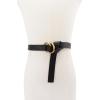 imageMichael Kors Womens 1 Inch Double Ring Leather Belt Fashion Accessory for Everyday WearBlackAntique Gold