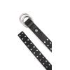 imageMichael Kors Womens 1 Inch Double Ring Leather Belt Fashion Accessory for Everyday WearBlackSilver