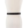 imageMichael Kors Womens 1 Inch Double Ring Leather Belt Fashion Accessory for Everyday WearBlackSilver