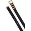 imageMichael Kors Womens 1 Inch Leather Belt with 3 Keepers Stylish Fashion Accessory for Everyday WearBlackGold