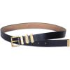 imageMichael Kors Womens 1 Inch Leather Belt with 3 Keepers Stylish Fashion Accessory for Everyday WearBlackGold