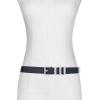 imageMichael Kors Womens 1 Inch Leather Belt with 3 Keepers Stylish Fashion Accessory for Everyday WearDark Chambray